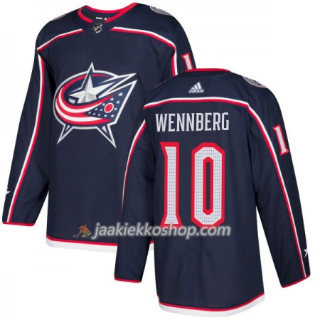 Miehille NHL Columbus Blue Jacket Pelipaitas Alexander Wennberg 10 Adidas 2017-2018 Laivastonsininen Authentic